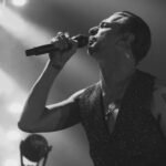 Editorial featured image for an article about darkwave, synthpop and new wave songs covered in metal, featuring Dave Gahan of Depeche Mode performing live