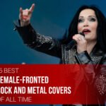 Featured image for an article about the 15 best female-fronted rock and metal covers of all time, featuring Tarja Turunen on stage