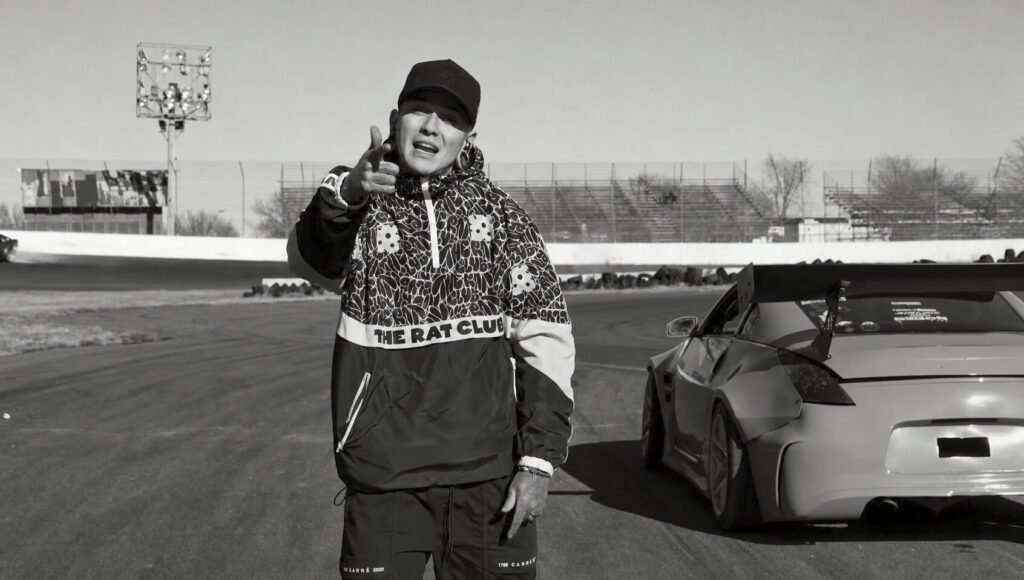 Will Ramos in a black-and-white frame from his cover video for twenty one pilots’ “The Line”